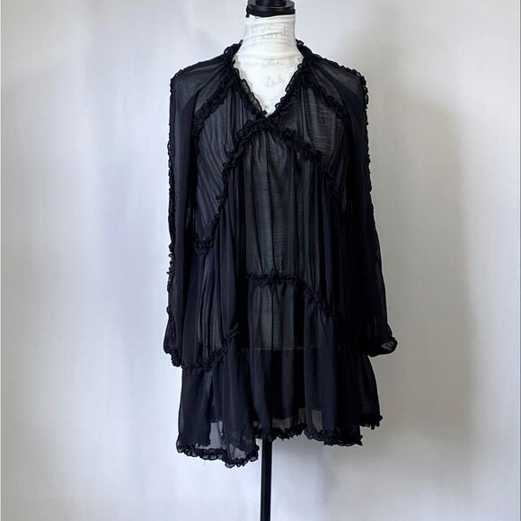 Aurum Chiffon Minidress size 2 - Picture 3 of 11